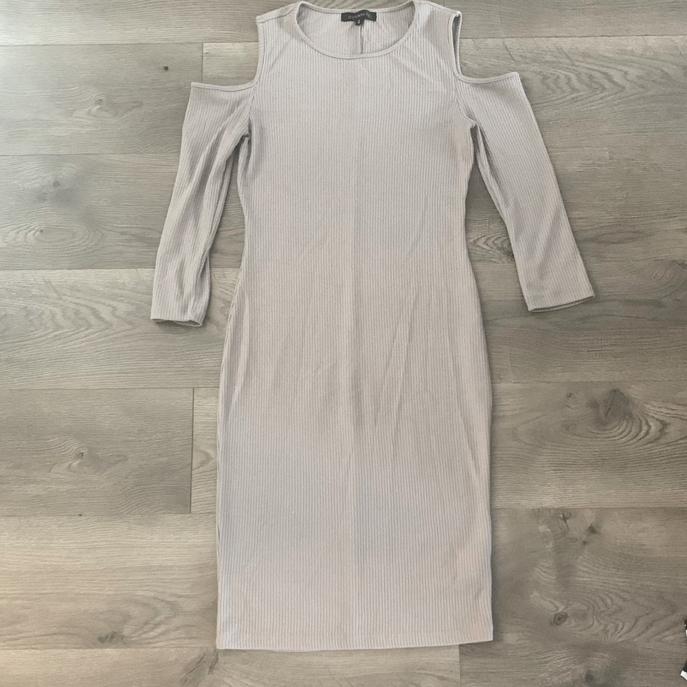 Tan midi dress